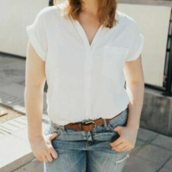 Carly Jean Los Angeles Tops - Carly Jean Los Angeles CJLA Joanna Blouse White